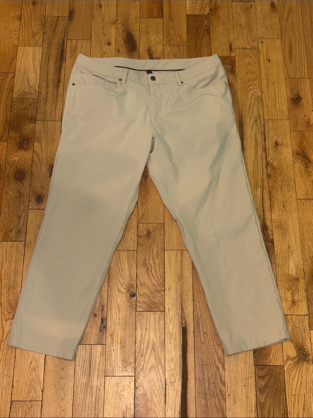Lululemon Beige Casual Pants - Classic Straight Fit. Size 38x28.